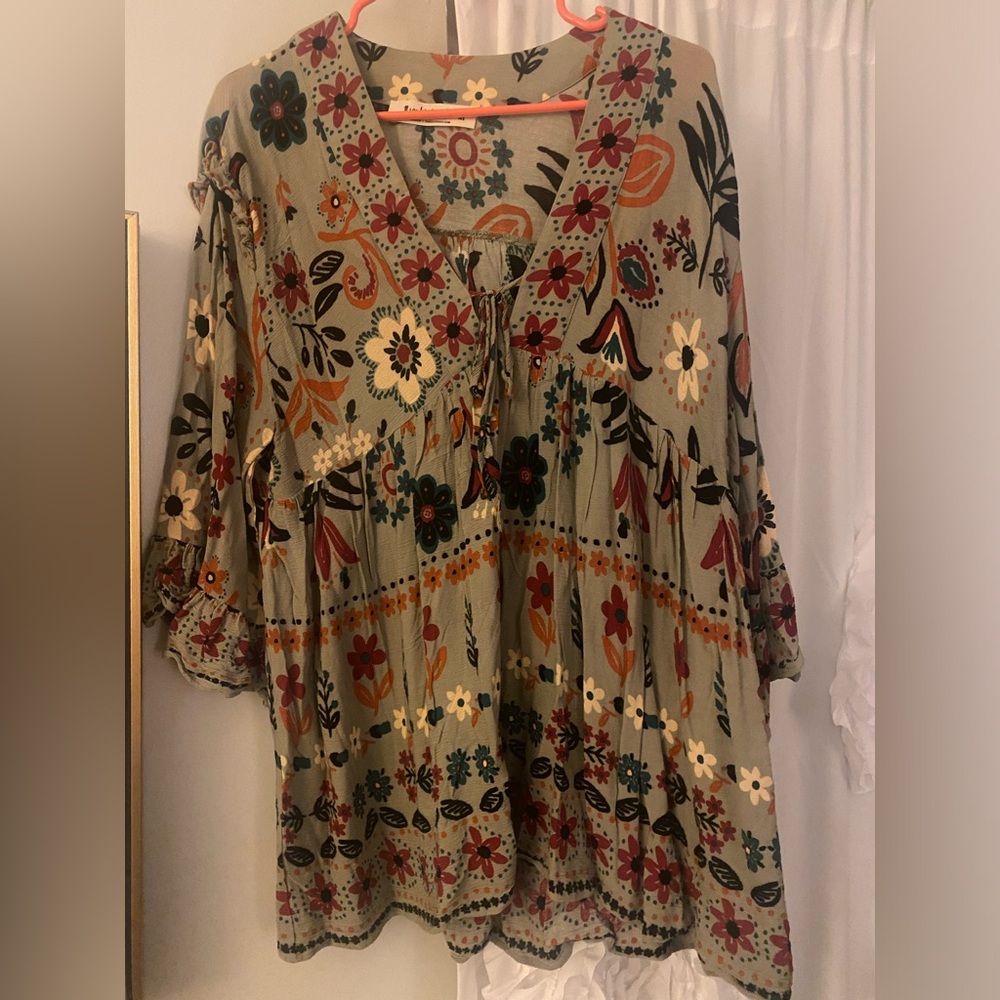 Three Bird Nest Long Sleeve Shirt Tunic